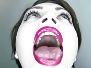 LIPSTICK COATED MOUTH FETISH