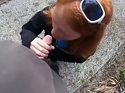 'Outdoor Risky Public Blowjob and Fuck With Amateur...