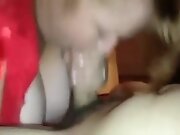 busty bbw wife sucks hubby for huge cum load