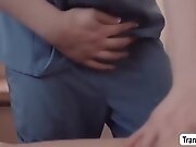Trans Woman Masseuse Licks And Fucks Her Customers Wet...