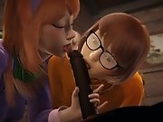 'Scooby Doo - Velma and Daphne Halloween threesome -...