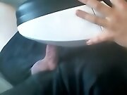 Big veiny cock cumming in Vacuum cleaner - Throbbing...