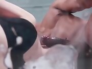 Gorgeous Sarah Deepthroats A Monster Black Shaft