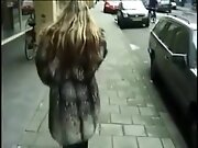 Fucking and sucking in silver fox fur coat