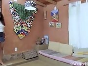 Maria F masturbates as she bends over for us - WeAreHairy