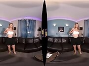 VIP Striptease - Blonde MILF Solo Striptease - SexLikeReal