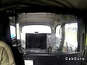 Natural beauty babe deep pussy banged in fake taxi