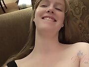 Dolly Looks Great Coming Out In Her Almost Sheer Panties