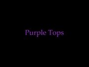 Candid boobs: slim busty black women (purple brown tops) 4