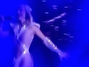 Cicciolina nearly nude live on stage italian television