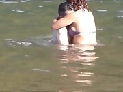 Amateur couple playing at beach - Madeira Island - Seixal