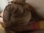 Asian licking face and armpits