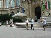 Hot brunette has fuck in a forest