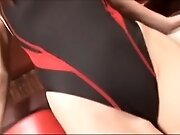 Black Swimsuit Dildo play