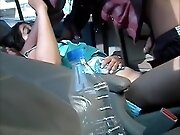 Amateur Indian couple featuring a hot teen 18+ slut in car