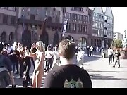 Sabrina Exposed in Public Frankfurt Germany