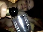Getting a blowjob by my horny french blue eyed slut