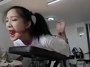 Chinese Model bondage & tickle