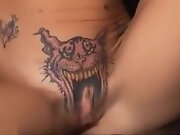 Asian and blond fuck each other with dildos till they cum ha