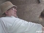 German wife surprises a farmer - MMVFilms