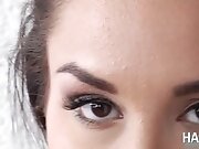 Damn hot brunette Gabriella gets analized by Micks...