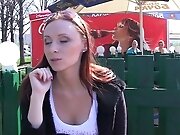 Margot in slut gets her twat slammed in an outdoor sex vid