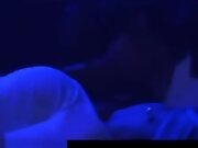 Two amateur women suck stripper on stage