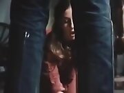 Vintage girl seduces man