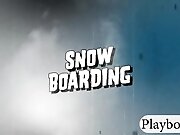 Badass babes try out snow boarding and other activities