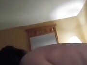 White girl jerks the nut out on her face