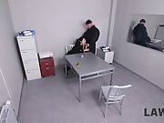 LAW4k. Trimmed sissy of young criminal Leanne Lace is...