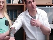 Young Blonde teen 18+ Shoplifter Sex With Guard While Her...