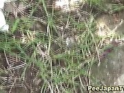 Japanese babes urinating on street