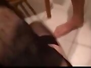 French granny hardly sodomized on the table