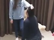 Chines Femdom Facesitting in Jeans + Feet