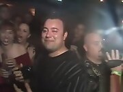 Hot babes fool around in the nightclub