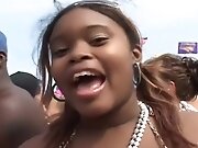 Amazing Latinas Flashing On The Street