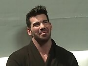 Muscled DJ tied to the toilet & ass fucked in front...