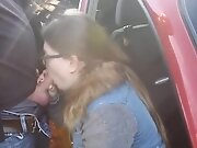 The Girl Sucked A Big Dick Near The Track And Took Everythin