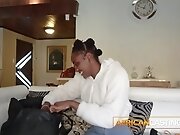 Sweet Hot Black Model On Her Knees To Worship And Suck...