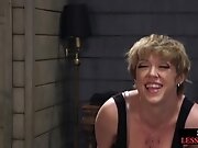 Hard 3some loving BDSM mature whipped and fucked by masters