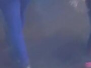 Latina Milf Cameltoe and a-hole in blue sweats