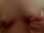 Mia like to pump her huge big nipples