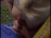 Mature blonde fucked for money