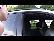 Young german doxy anal and facial on a parking lot