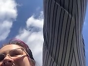 Outdoor Dildo Riding And Squirting!