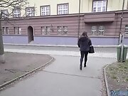 Pulled european fucks in public as she wants some easy cash