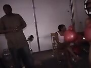 Athletic Black Amateurs Boxing in Thongs