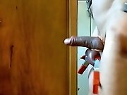 Nackedslave6 big balls squeezed dildo cumshot