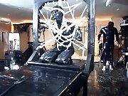 Latex Slave Tied Up In Bondage